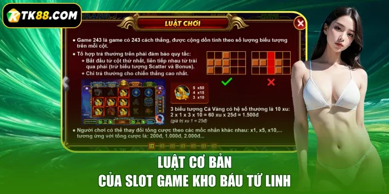 Luật cơ bản của slot game kho báu Tứ Linh